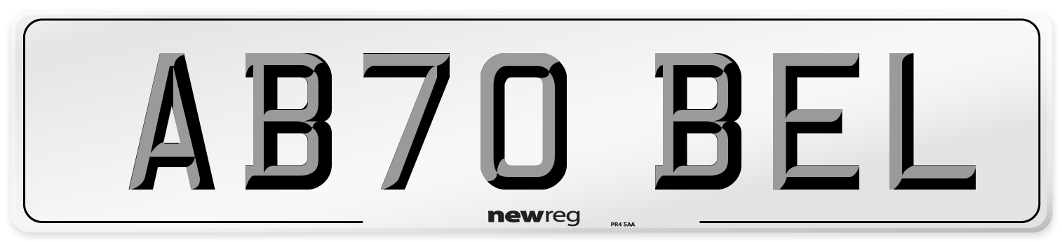 AB70 BEL Number Plate from New Reg